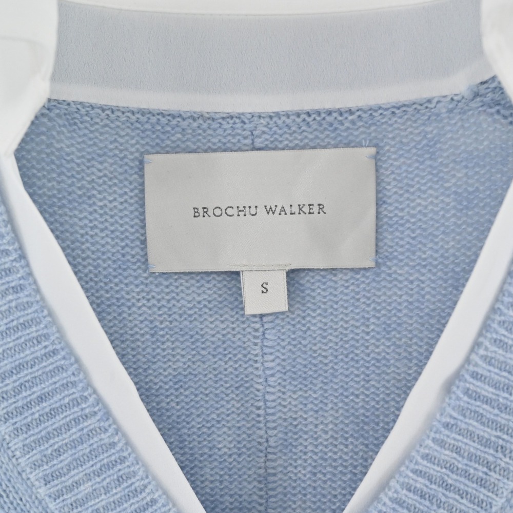 Brochu Walker The Looker Layered V-Neck Sweater Womens Size S Blue Wool Cashmere - Picture 6 of 9